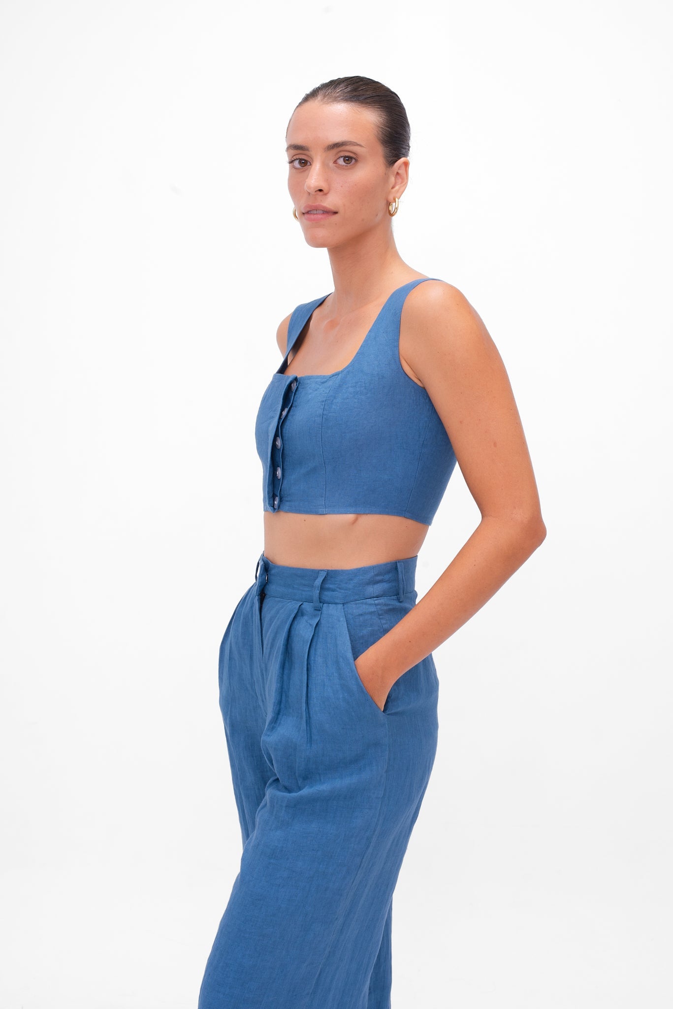 Ada Pleat Pant - Desert Queen