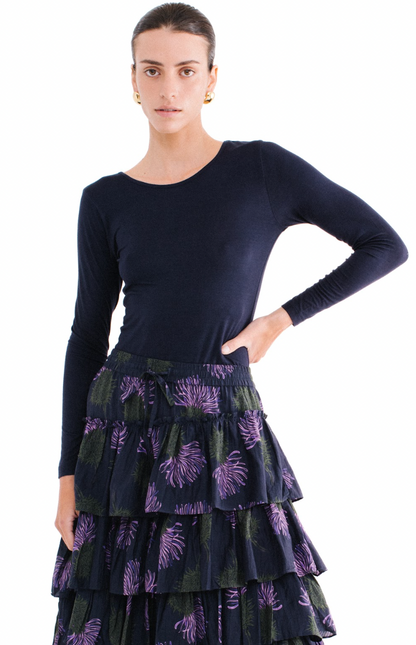 Anastasia Navy Jersey Top