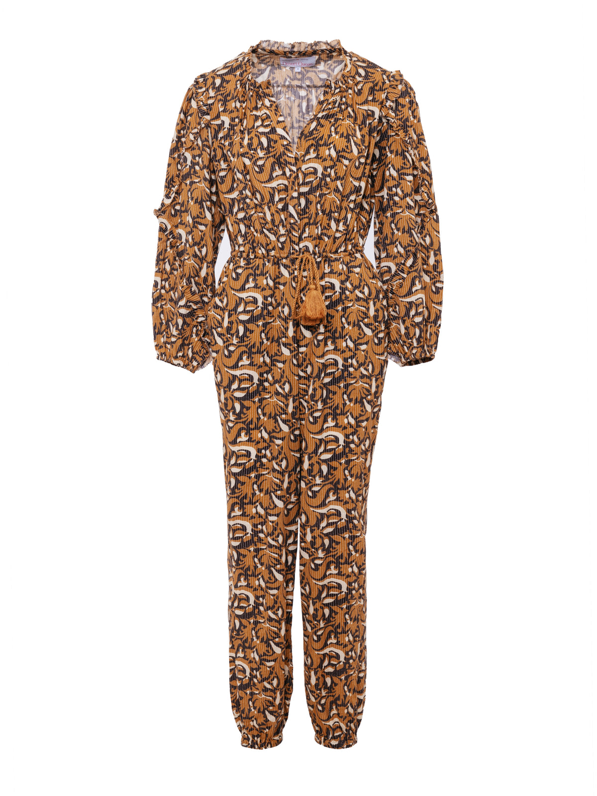 Salome Jumpsuit - Mustard Paisley