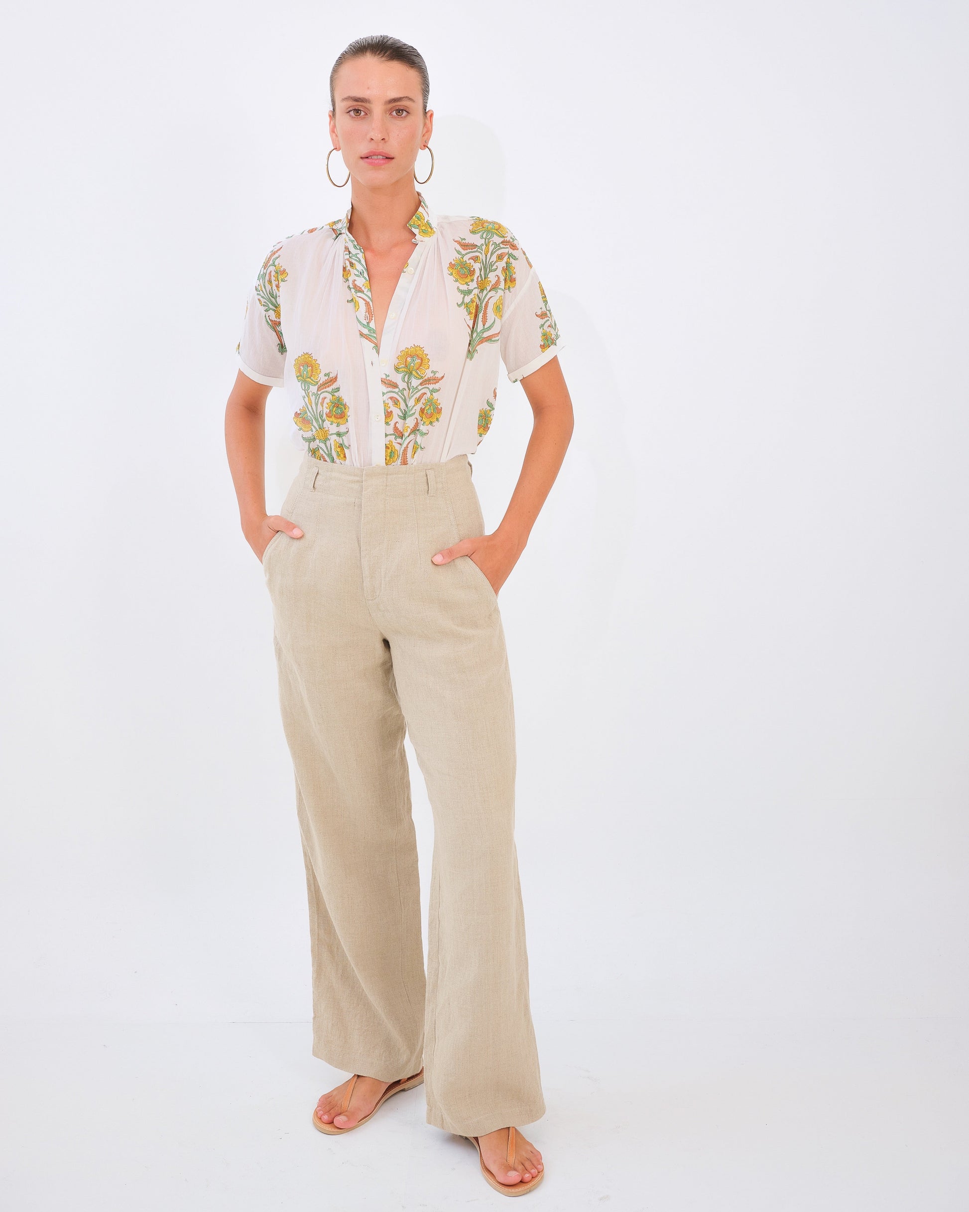 Ada Linen Pants - Desert Queen