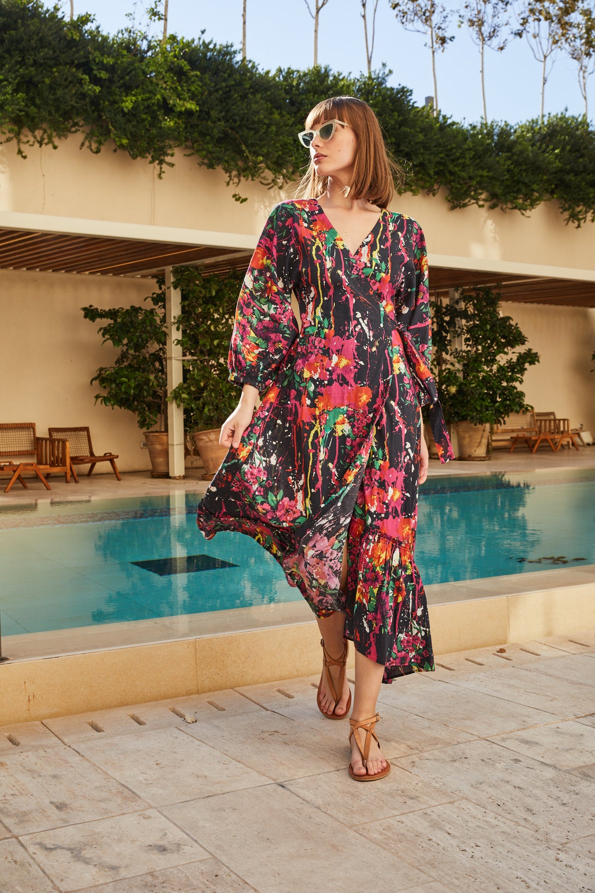 Alexandra Wrap - Paint Splatter